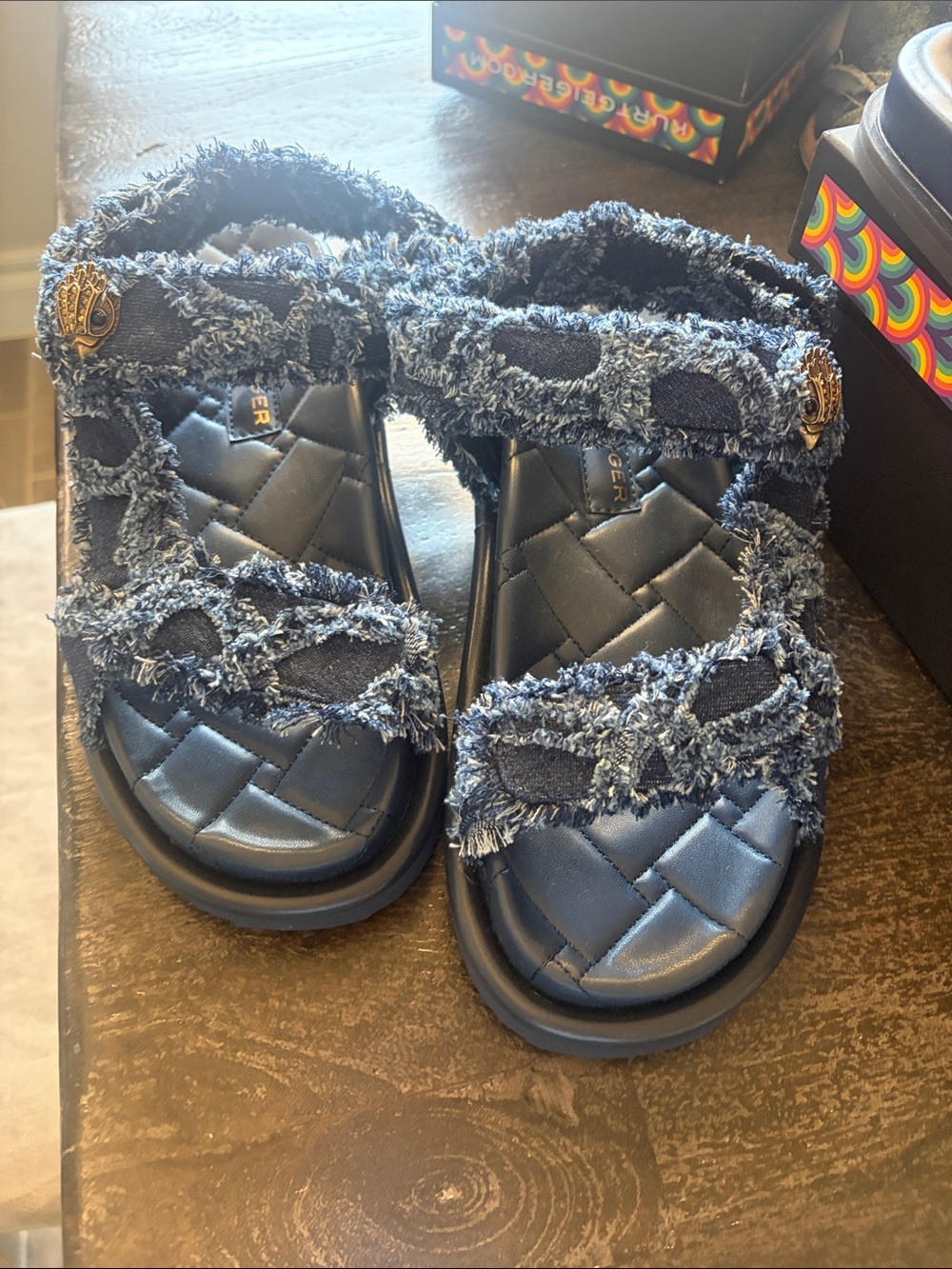 Kurt Geiger denim Orson sandal